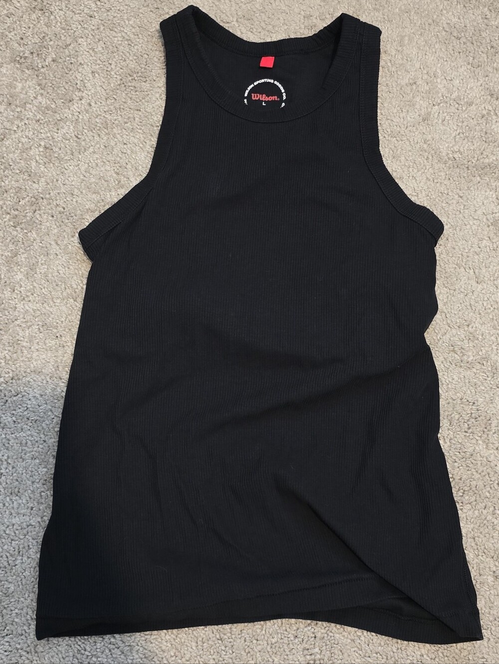 Wilson Black Ribbed Women's Tank